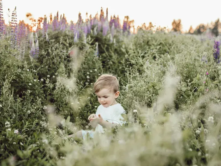 baby in field